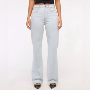 Abercrombie & Fitch 90s Relaxed High Rise Jeans LIGHT WASH 30 X-SHORT Inseam 27”